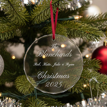 3 1/4" Round Glass Ornament