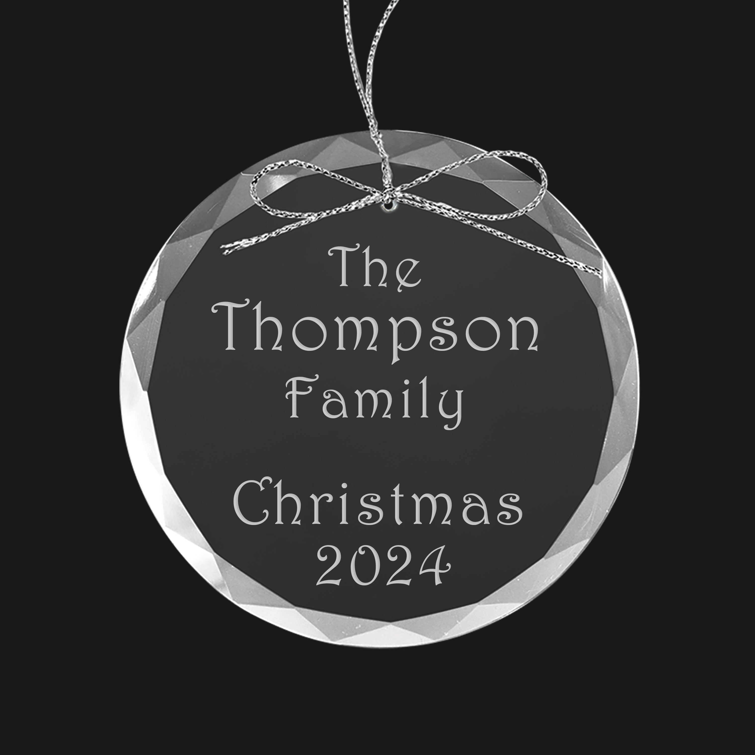 3 1/4" Round Glass Ornament