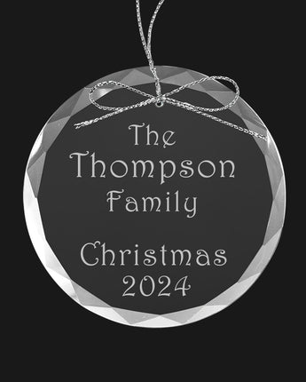 3 1/4" Round Glass Ornament