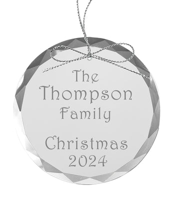 3 1/4" Round Glass Ornament
