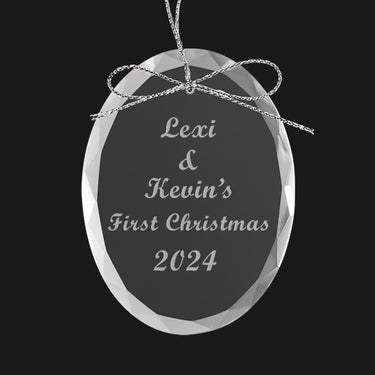 3" Glass Oval Ornament