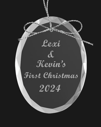 3" Glass Oval Ornament