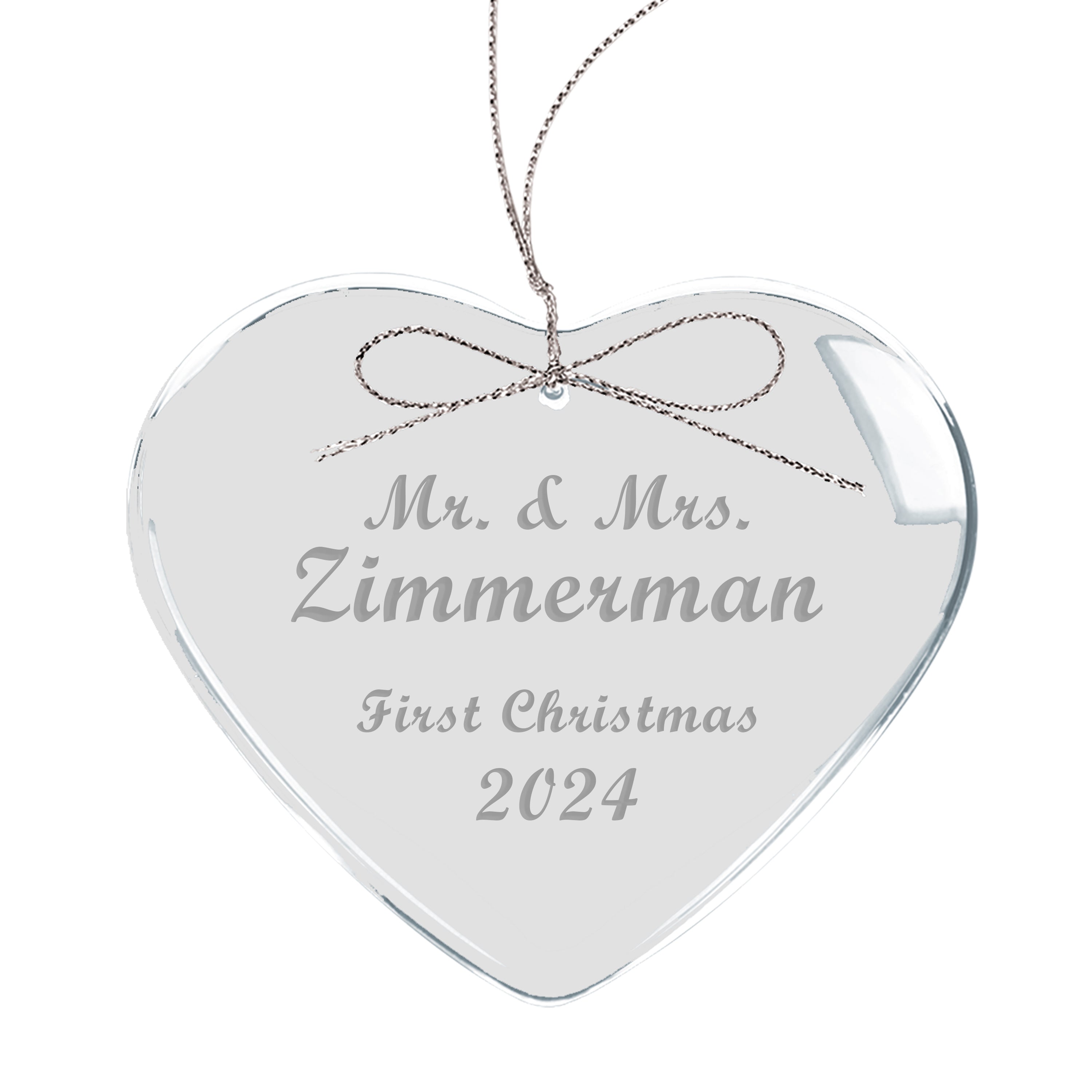 3" Glass Heart Ornament