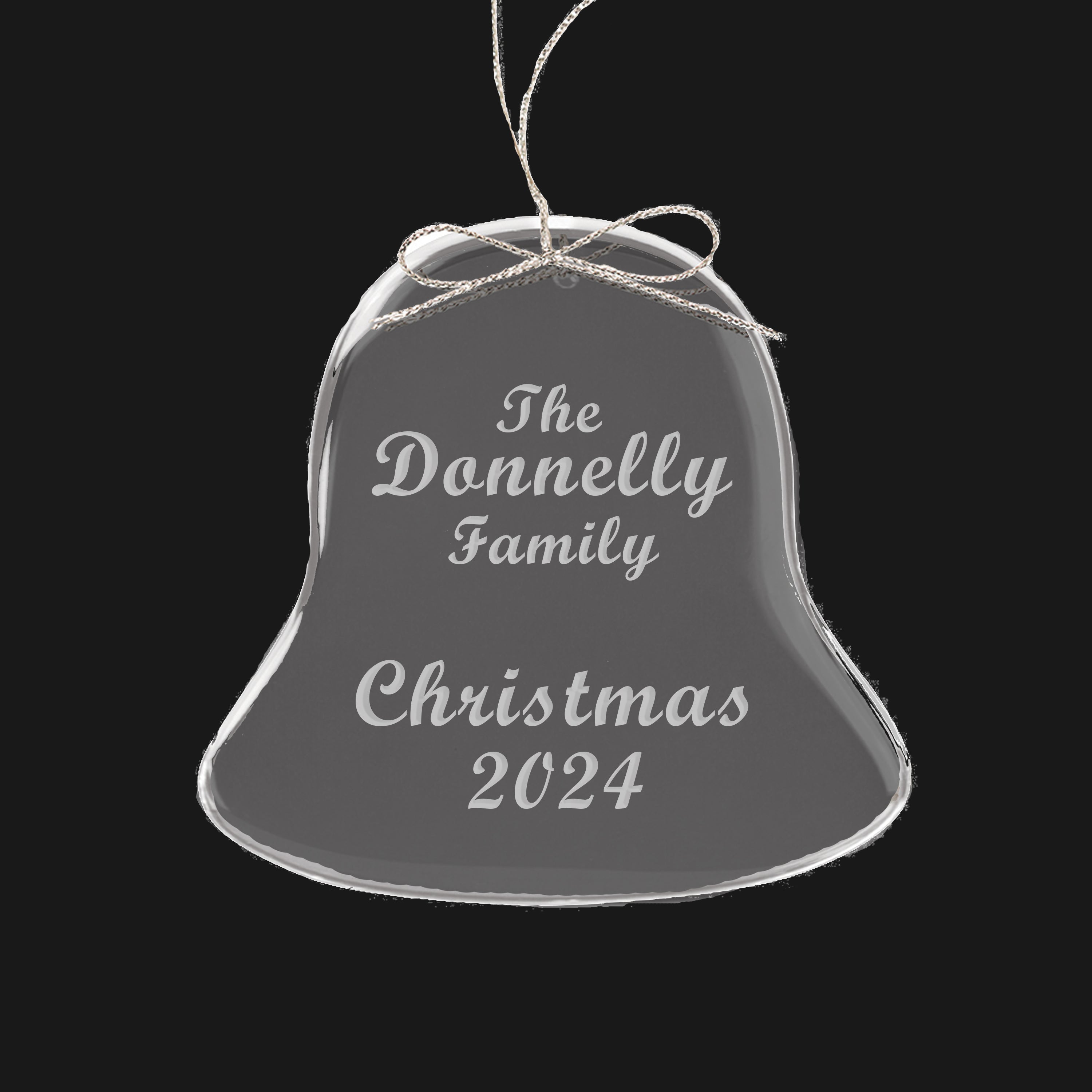 3" Glass Bell Ornament