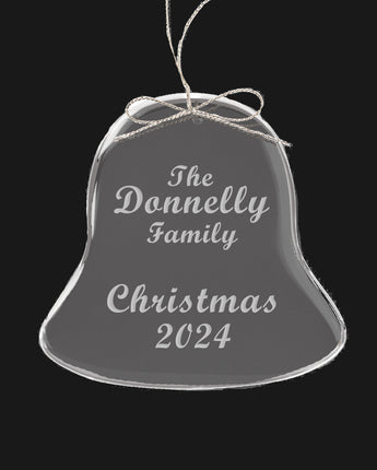 3" Glass Bell Ornament