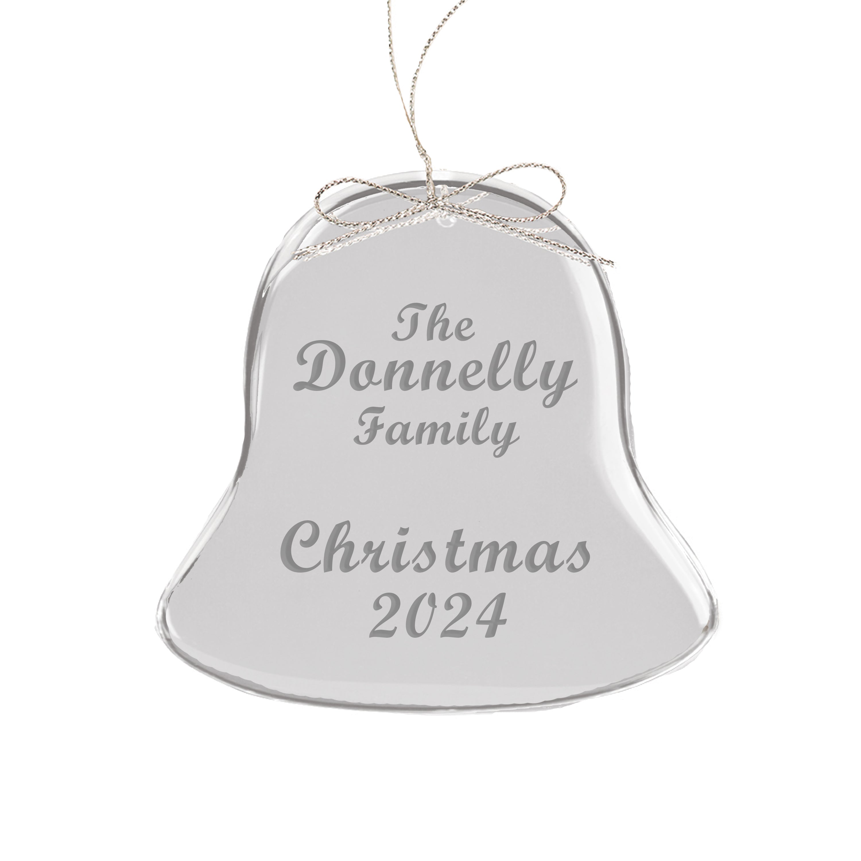 3" Glass Bell Ornament