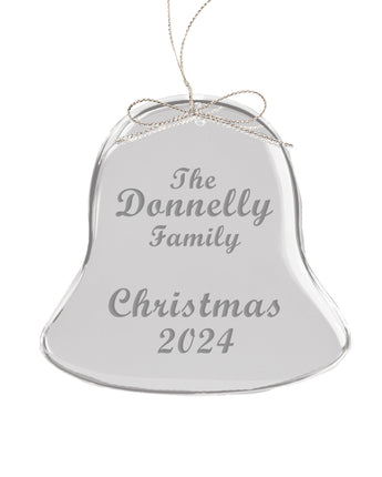 3" Glass Bell Ornament