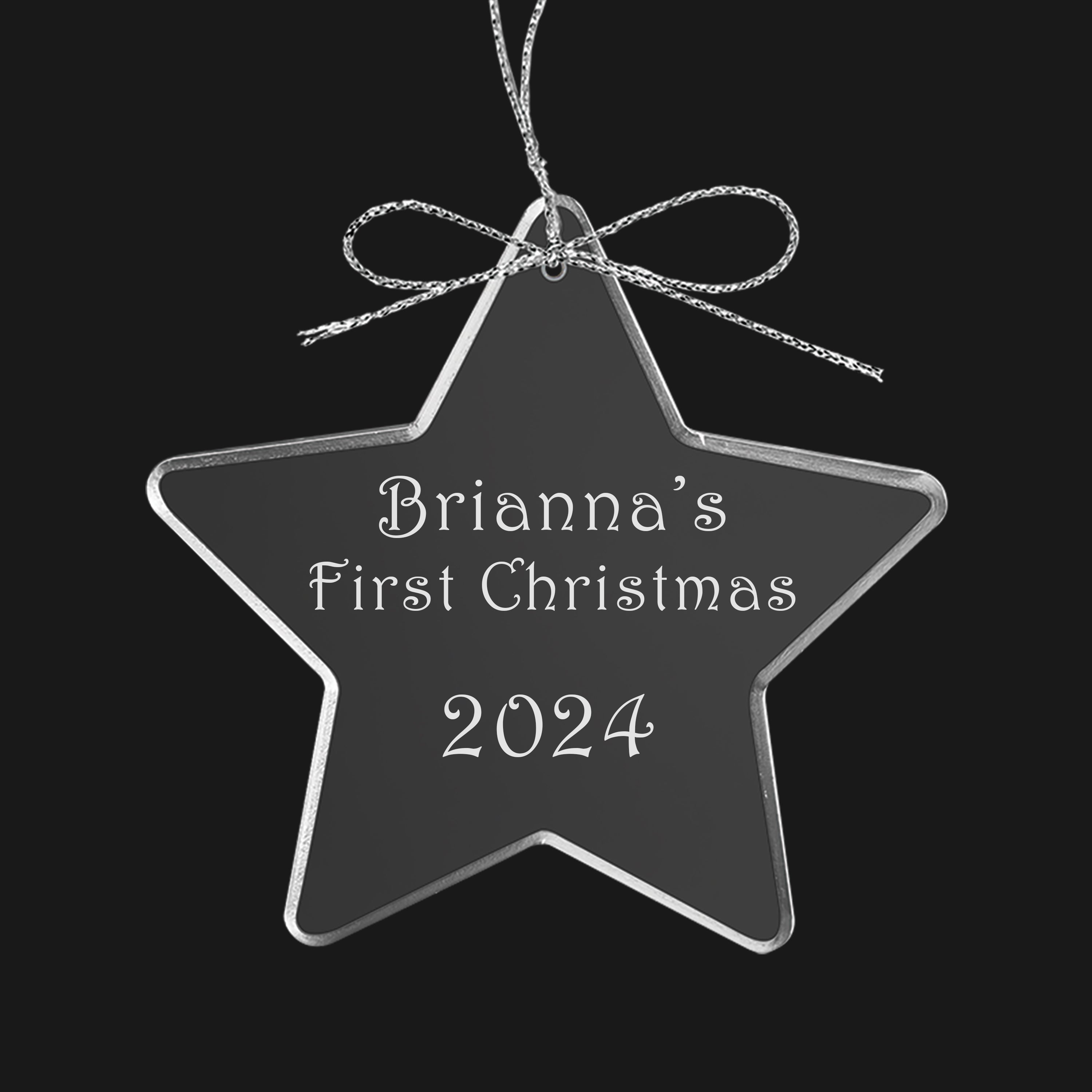 3 1/4" Glass Star Ornament