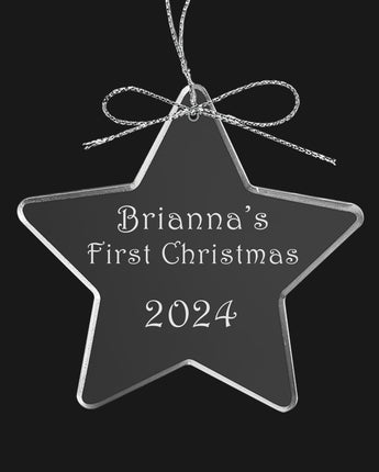 3 1/4" Glass Star Ornament