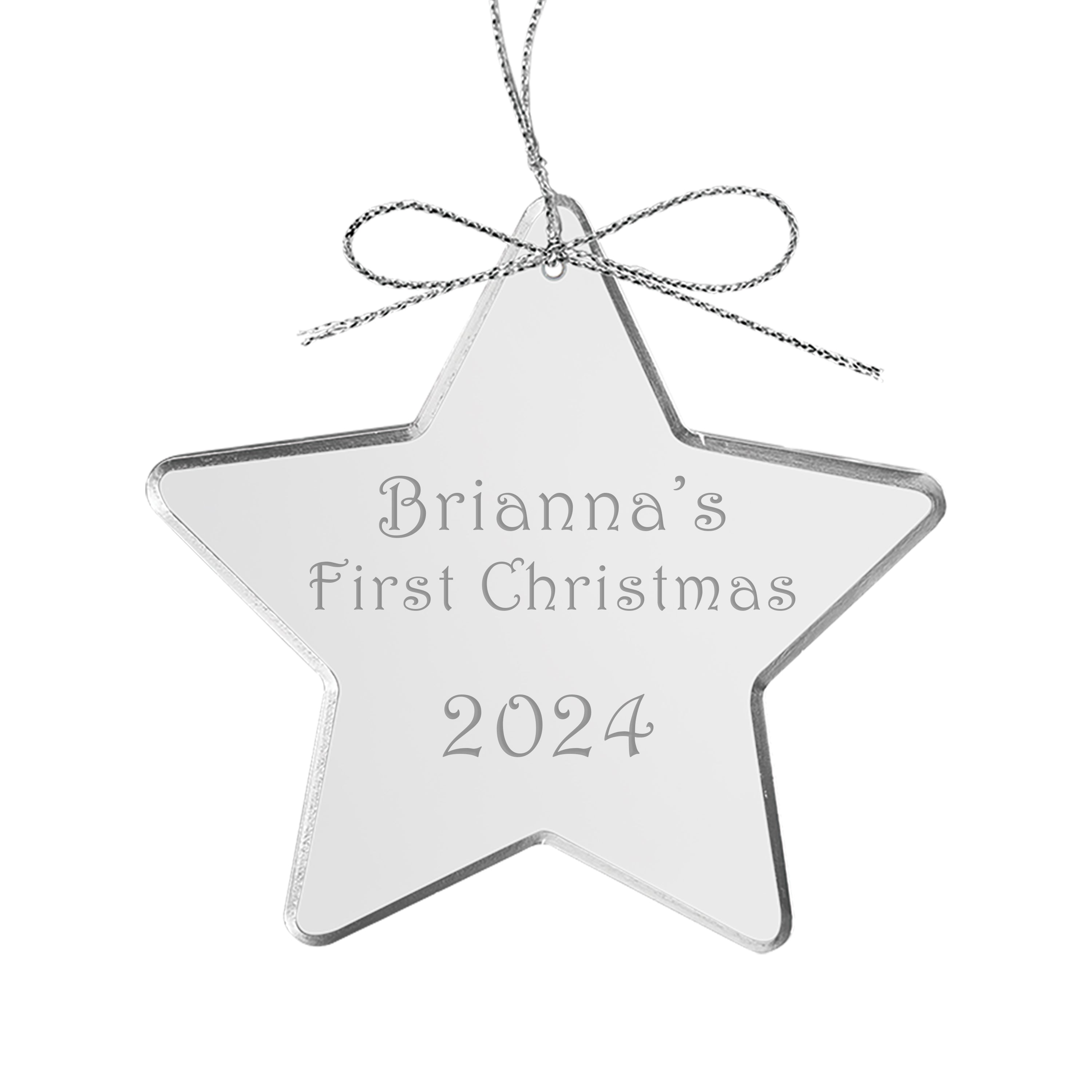 3 1/4" Glass Star Ornament