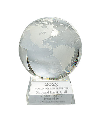 5" Crystal Globe on Clear Base Award