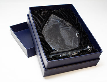 9" Crystal Diamond on Clear Pedestal Base Award
