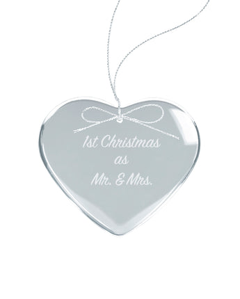 2 1/2" Crystal Heart Ornament