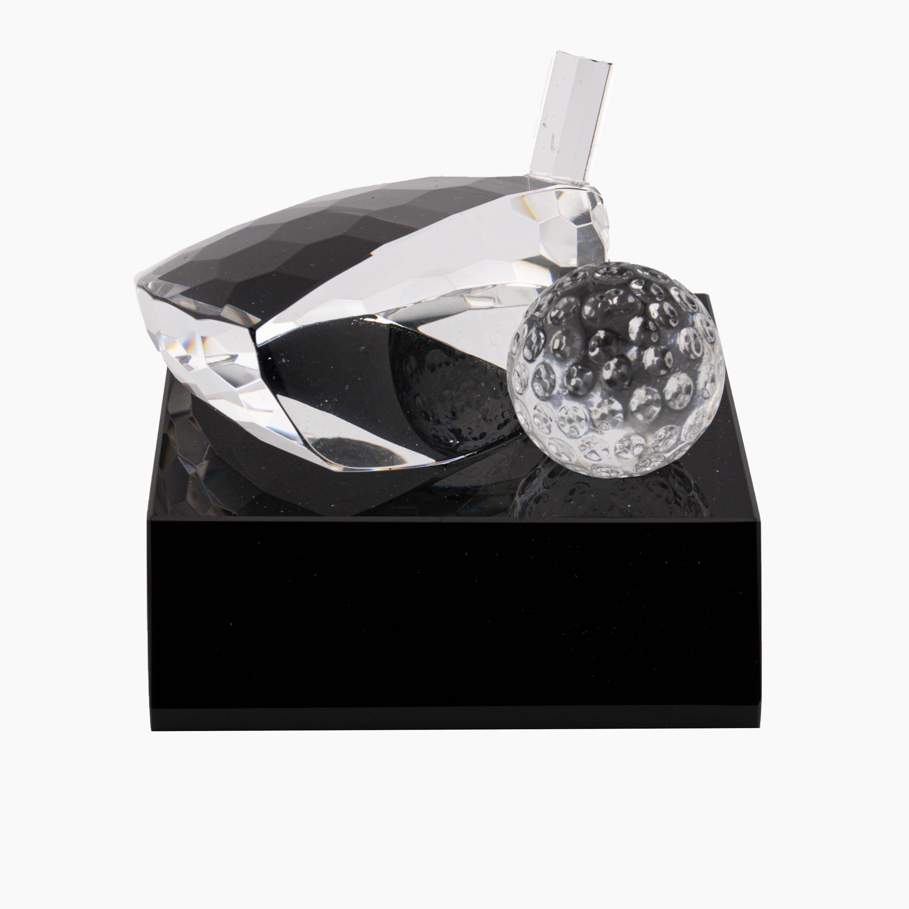 3" Crystal Golf Ball & Club Award