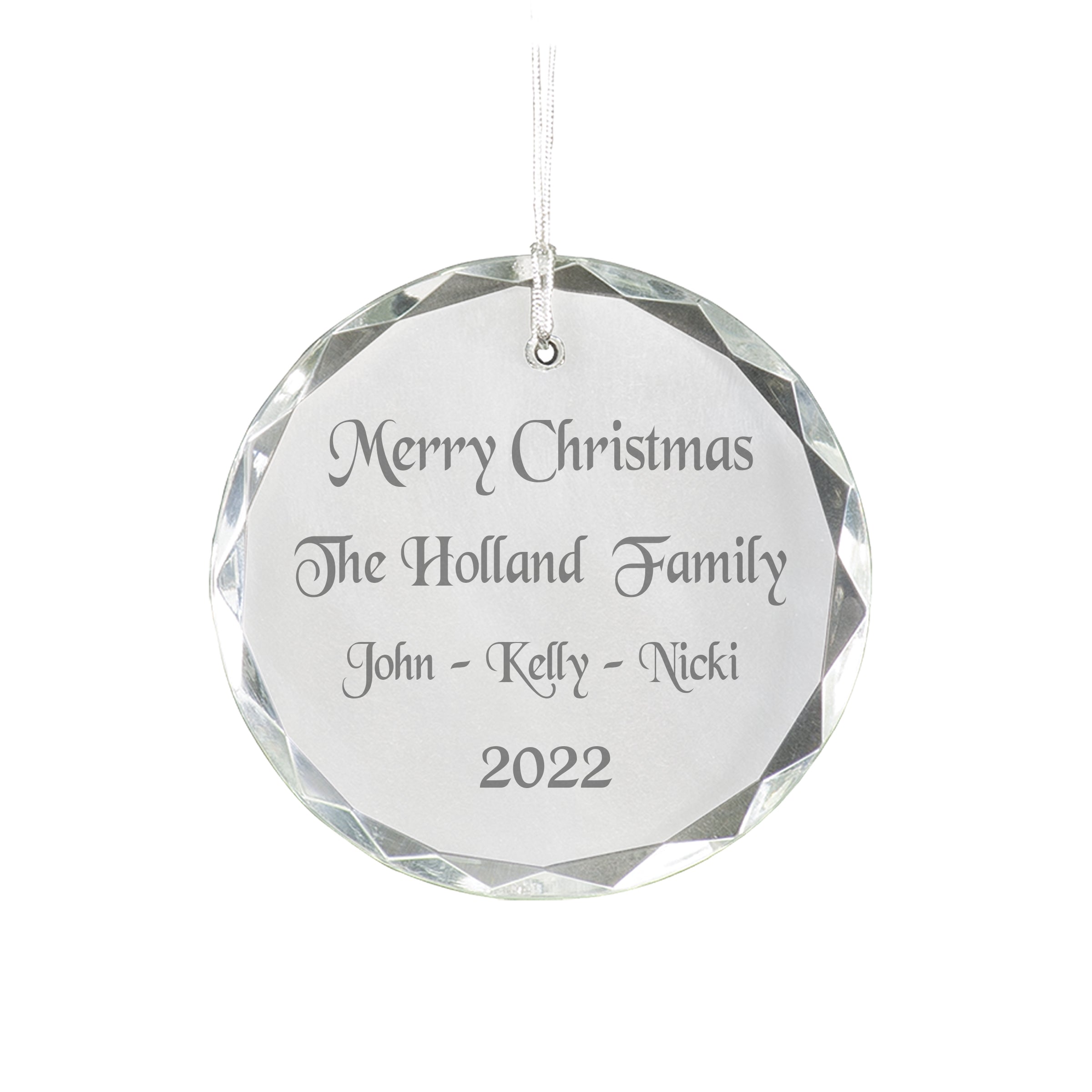 3 1/4" Round Glass Ornament