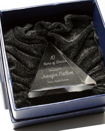 3" Crystal Pyramid Award