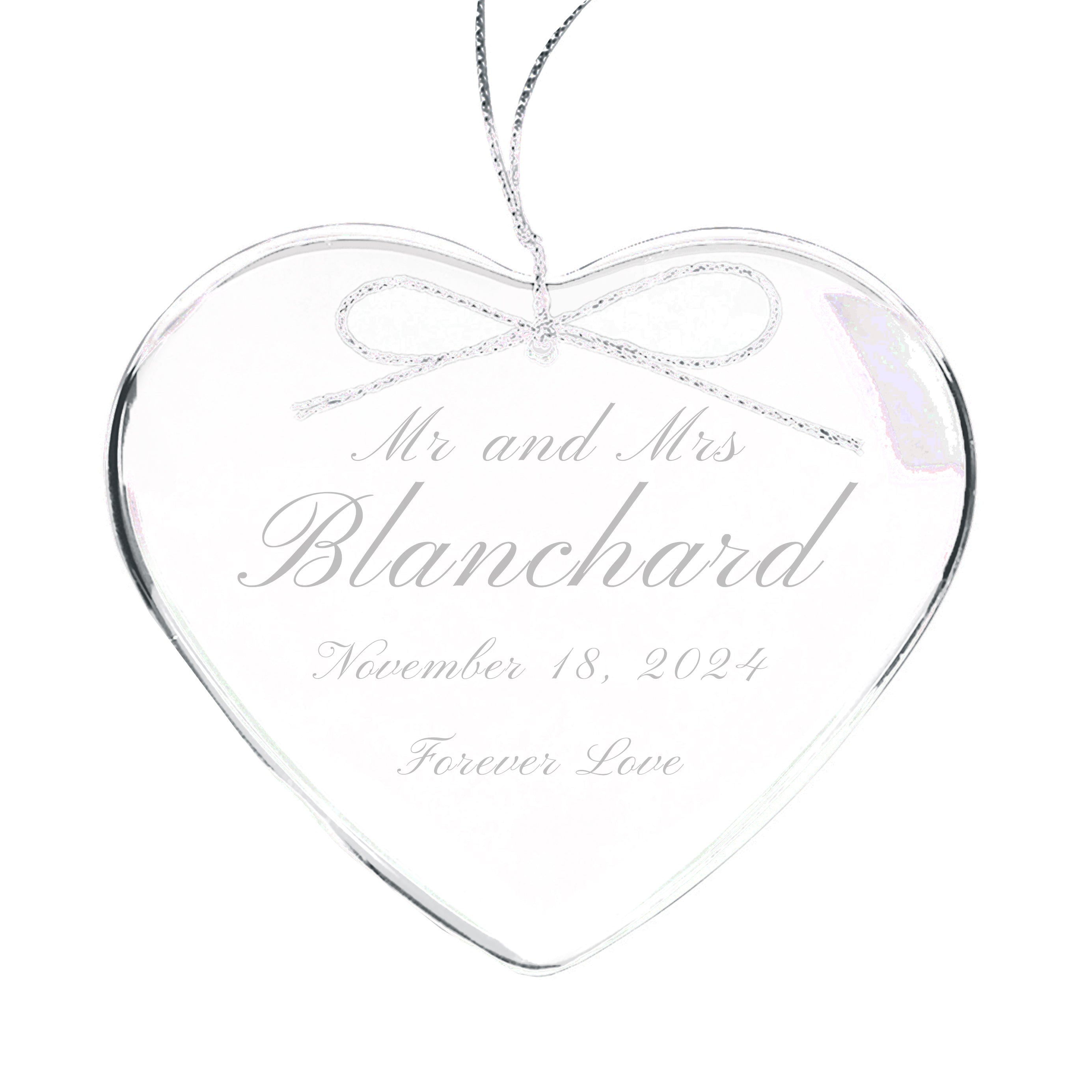 2 1/2" Crystal Heart Ornament