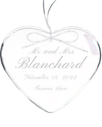 2 1/2" Crystal Heart Ornament