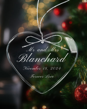 2 1/2" Crystal Heart Ornament