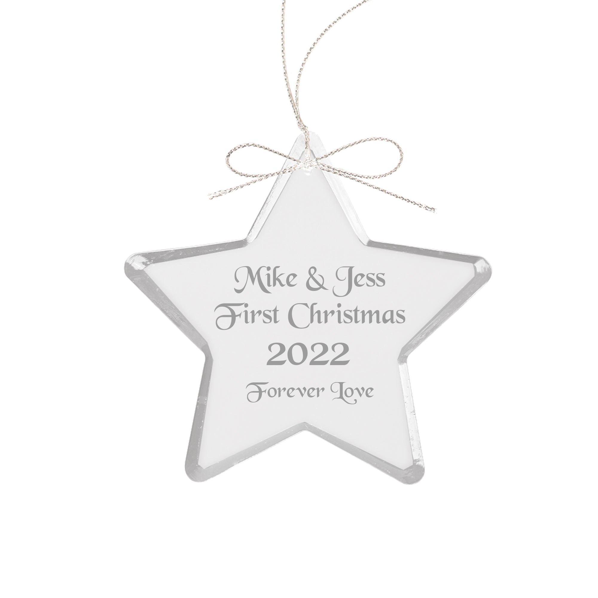 3 1/4" Glass Star Ornament