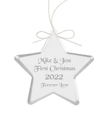 3 1/4" Glass Star Ornament