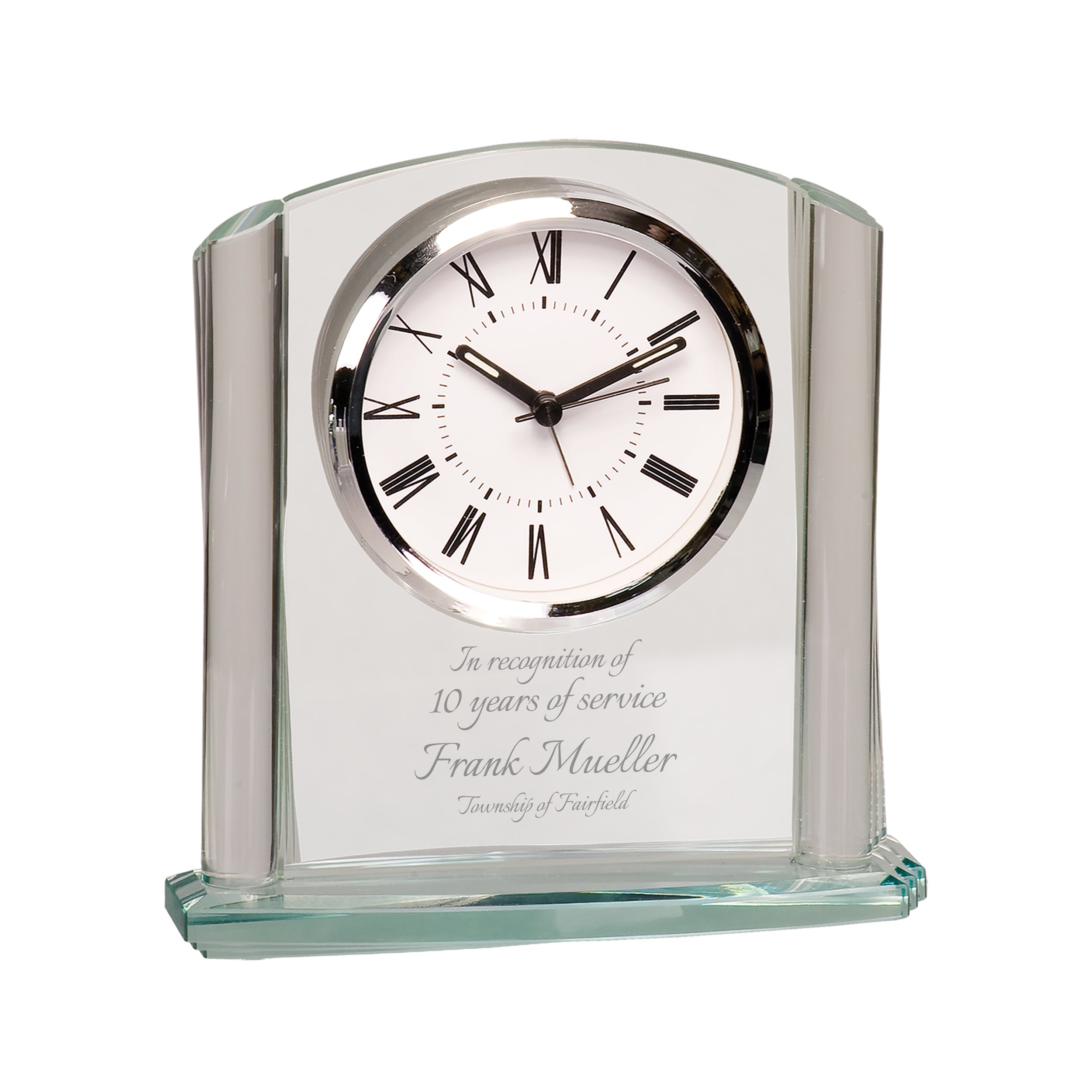 6 1/4" Arch Glass Clock