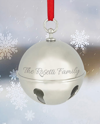 Ravanox Personalized Sleigh Bell Ornament
