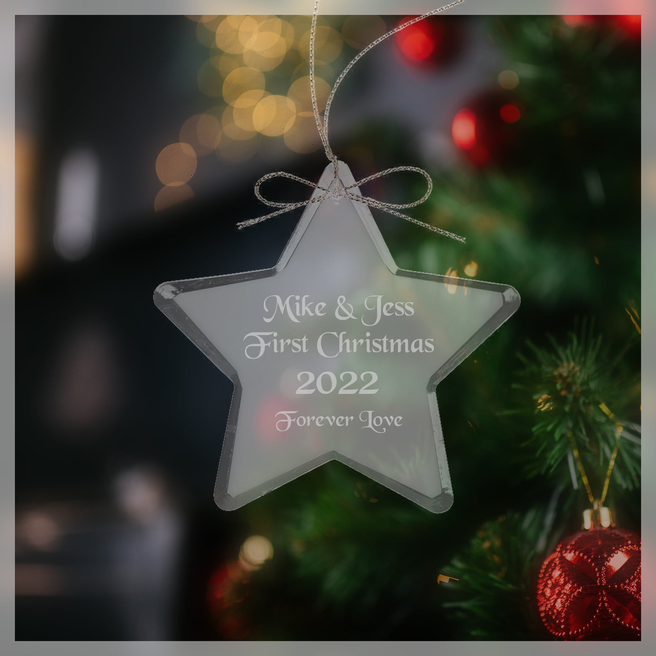 3 1/4" Glass Star Ornament