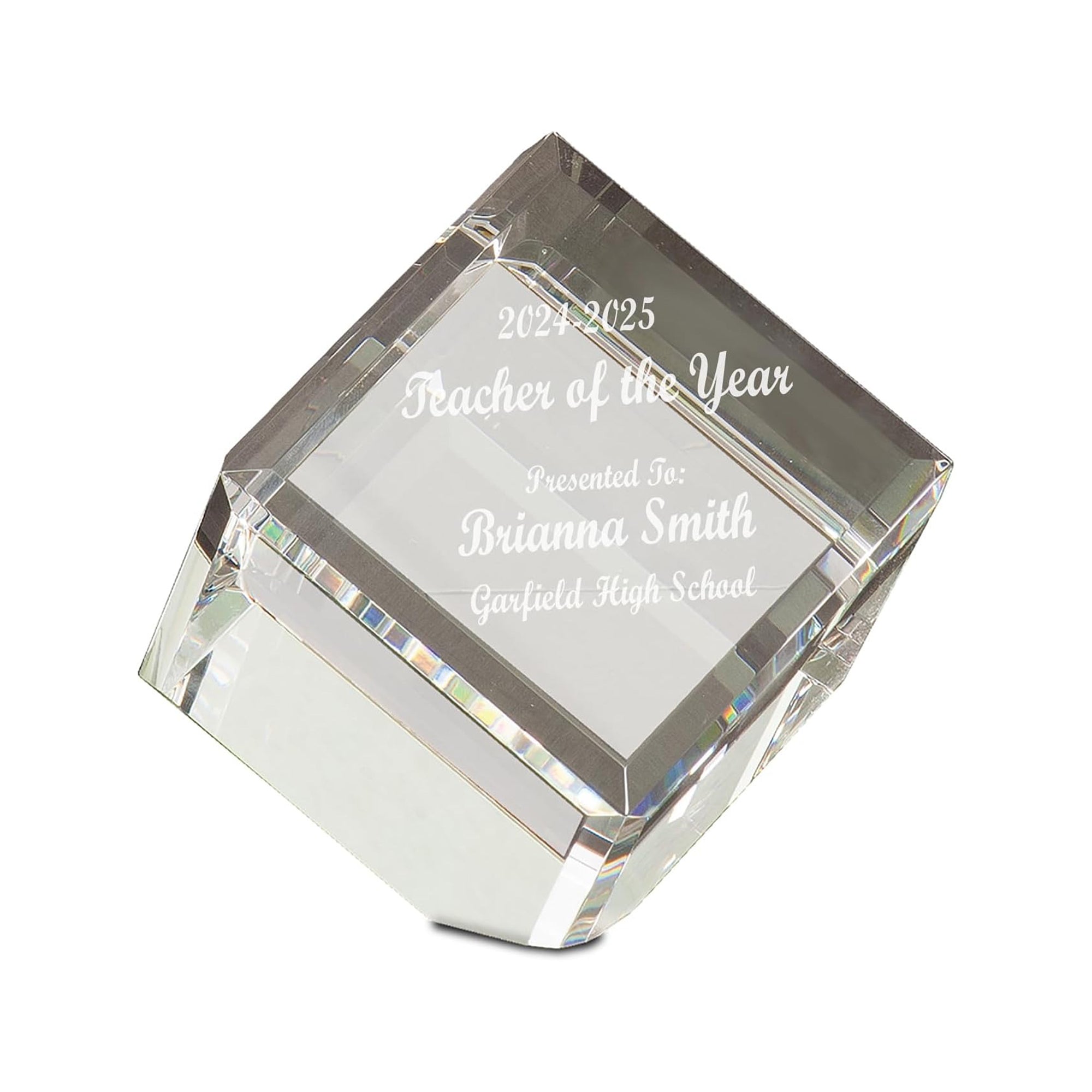 3" Crystal Cube Award