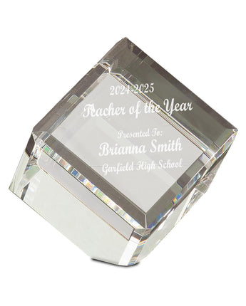 3" Crystal Cube Award