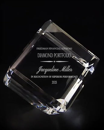 3" Crystal Cube Award